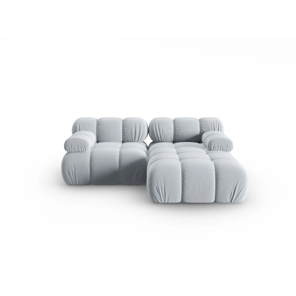 Bellis Modulares Sofa mit 2 Modulen mit Samtbezug oder 3d-Stoff, 188x155cm - ZEN ZONE Furniture