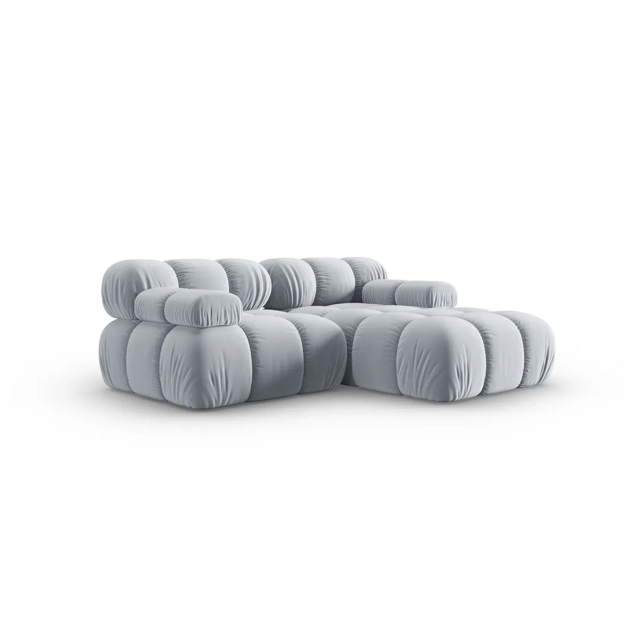 Bellis Modulares Sofa mit 2 Modulen mit Samtbezug oder 3d-Stoff, 188x155cm - ZEN ZONE Furniture