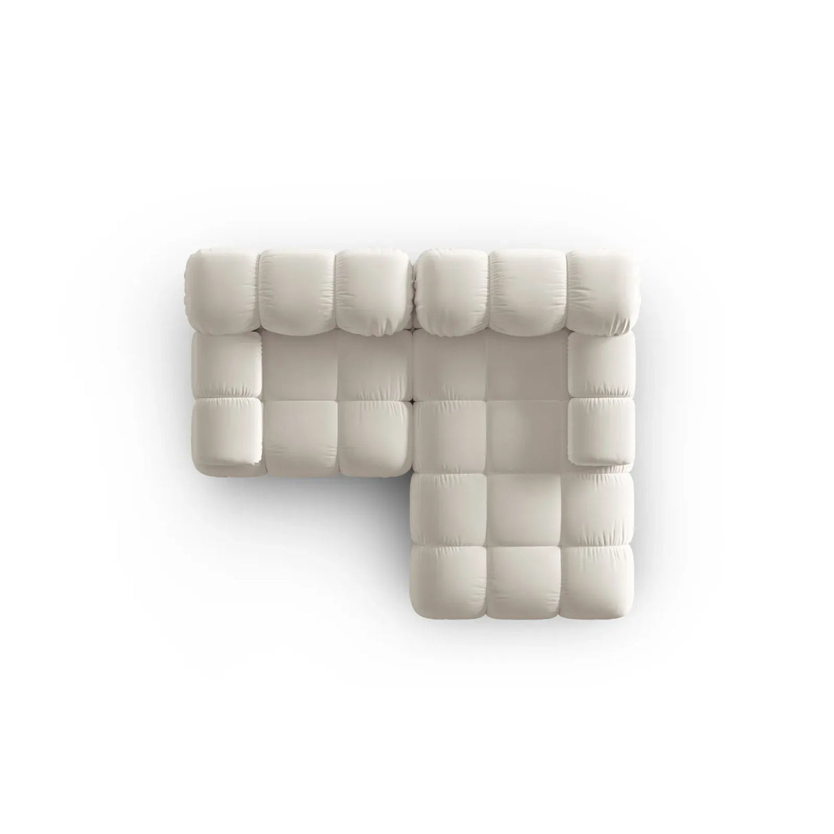 Bellis Modulares Sofa mit 2 Modulen mit Samtbezug oder 3d-Stoff, 188x155cm - ZEN ZONE Furniture