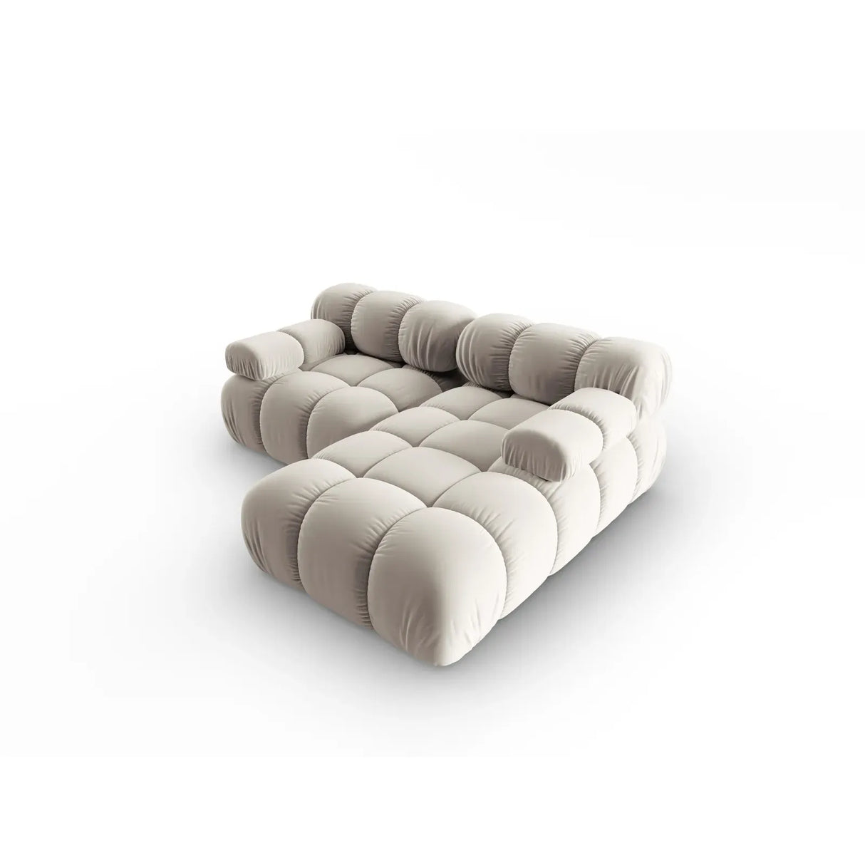 Bellis Modulares Sofa mit 2 Modulen mit Samtbezug oder 3d-Stoff, 188x155cm - ZEN ZONE Furniture