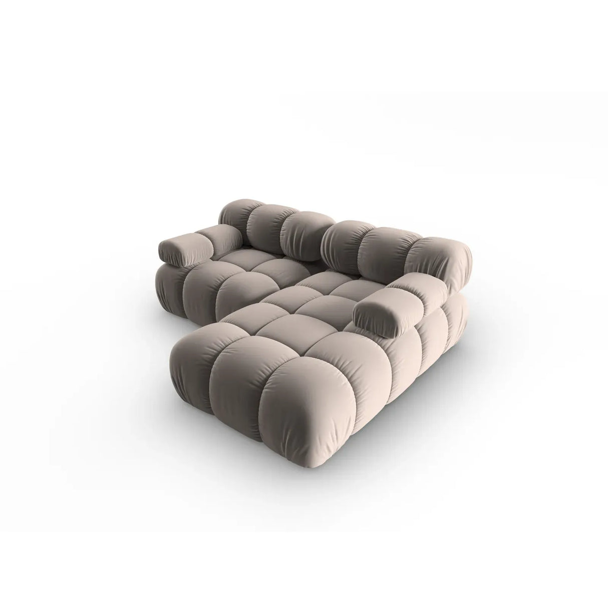Bellis Modulares Sofa mit 2 Modulen mit Samtbezug oder 3d-Stoff, 188x155cm - ZEN ZONE Furniture