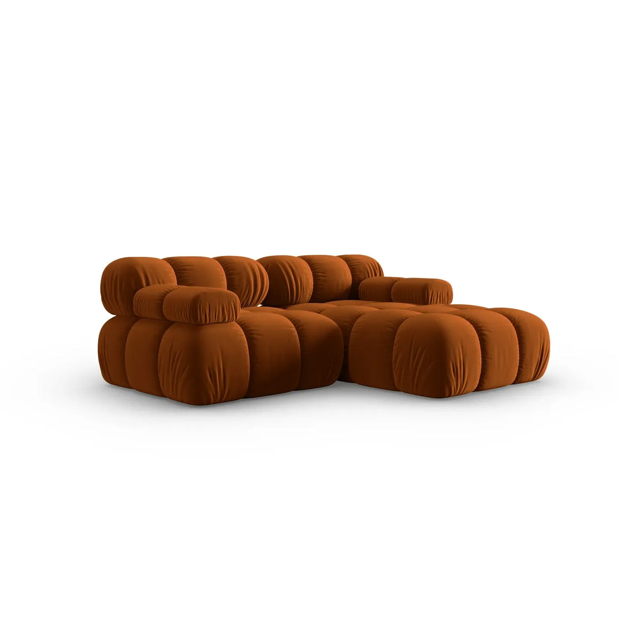 Bellis Modulares Sofa mit 2 Modulen mit Samtbezug oder 3d-Stoff, 188x155cm - ZEN ZONE Furniture