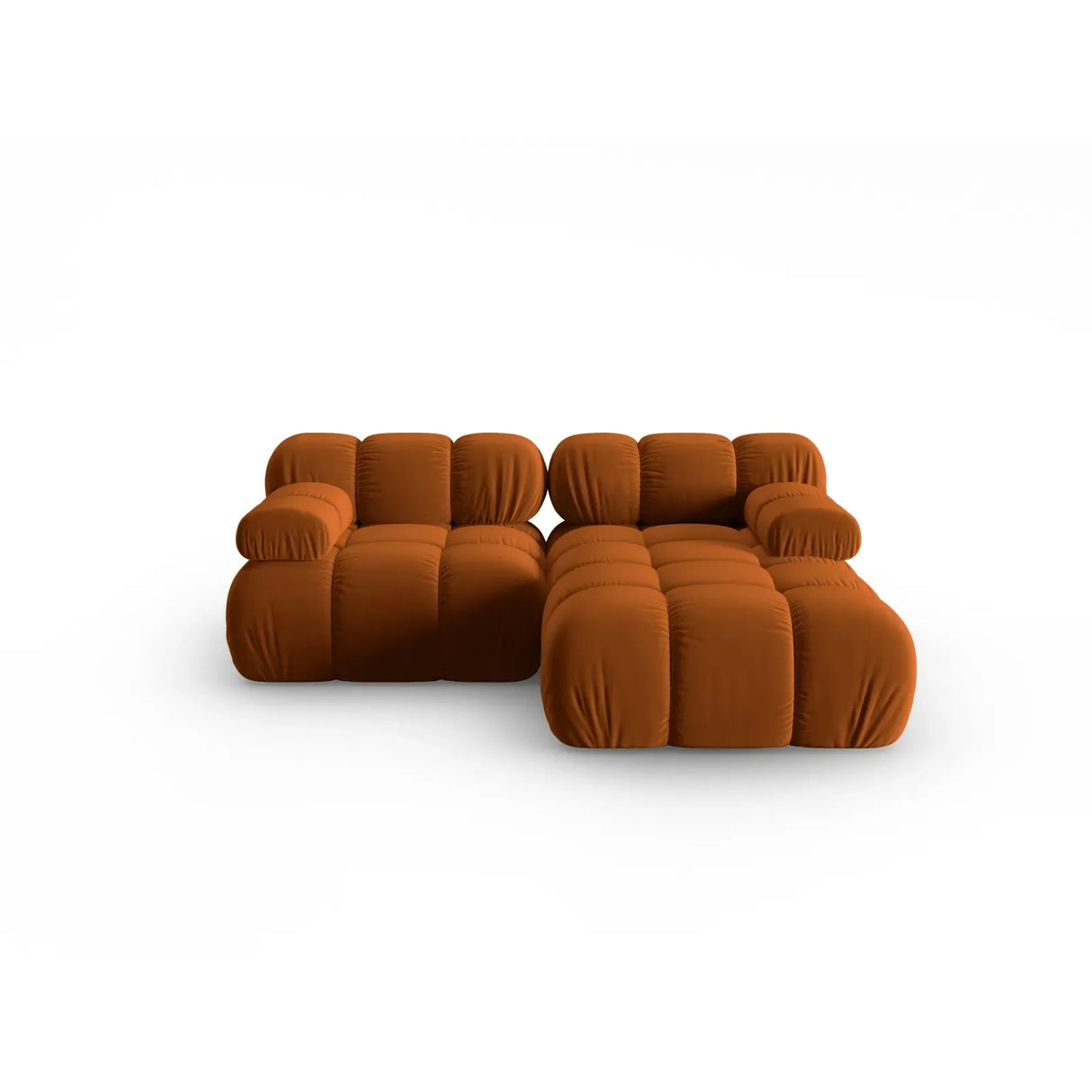 Bellis Modulares Sofa mit 2 Modulen mit Samtbezug oder 3d-Stoff, 188x155cm - ZEN ZONE Furniture