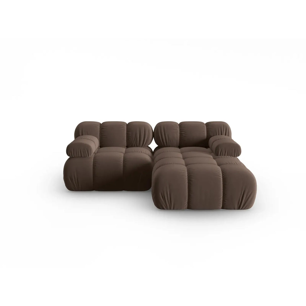 Bellis Modulares Sofa mit 2 Modulen mit Samtbezug oder 3d-Stoff, 188x155cm - ZEN ZONE Furniture