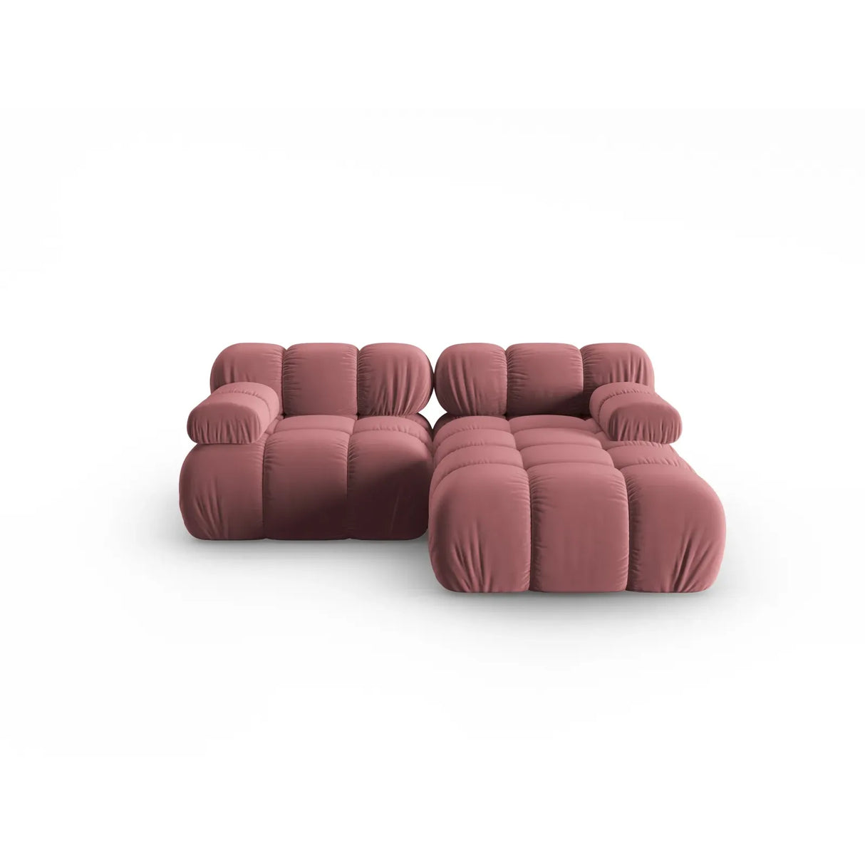 Bellis Modulares Sofa mit 2 Modulen mit Samtbezug oder 3d-Stoff, 188x155cm - ZEN ZONE Furniture