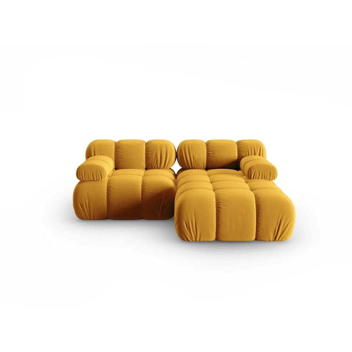 Bellis Modulares Sofa mit 2 Modulen mit Samtbezug oder 3d-Stoff, 188x155cm - ZEN ZONE Furniture