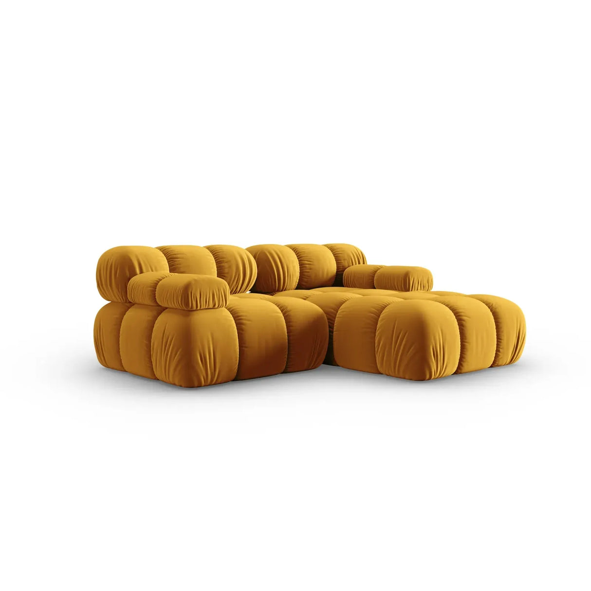 Bellis Modulares Sofa mit 2 Modulen mit Samtbezug oder 3d-Stoff, 188x155cm - ZEN ZONE Furniture