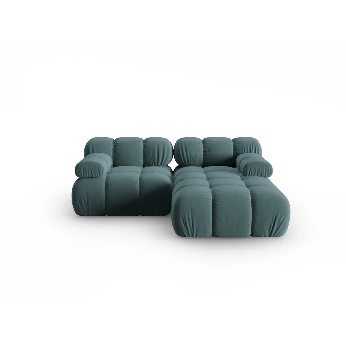 Bellis Modulares Sofa mit 2 Modulen mit Samtbezug oder 3d-Stoff, 188x155cm - ZEN ZONE Furniture