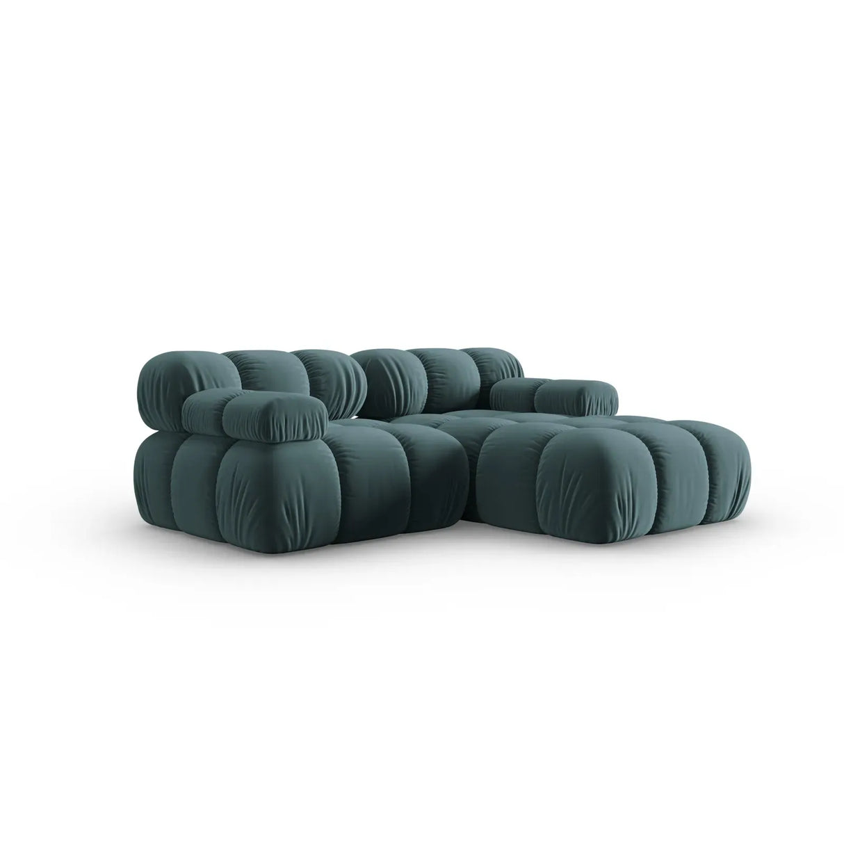 Bellis Modulares Sofa mit 2 Modulen mit Samtbezug oder 3d-Stoff, 188x155cm - ZEN ZONE Furniture