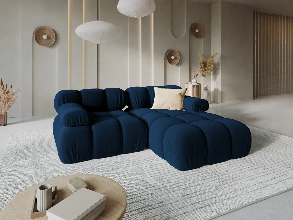 Bellis Modulares Sofa mit 2 Modulen 188x155cm aus Samt-Stoff (Blu86) in Königsblau – Bild 9