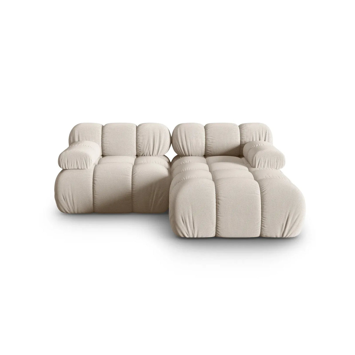 Bellis Modulares Sofa mit 2 Modulen mit Samtbezug oder 3d-Stoff, 188x155cm - ZEN ZONE Furniture