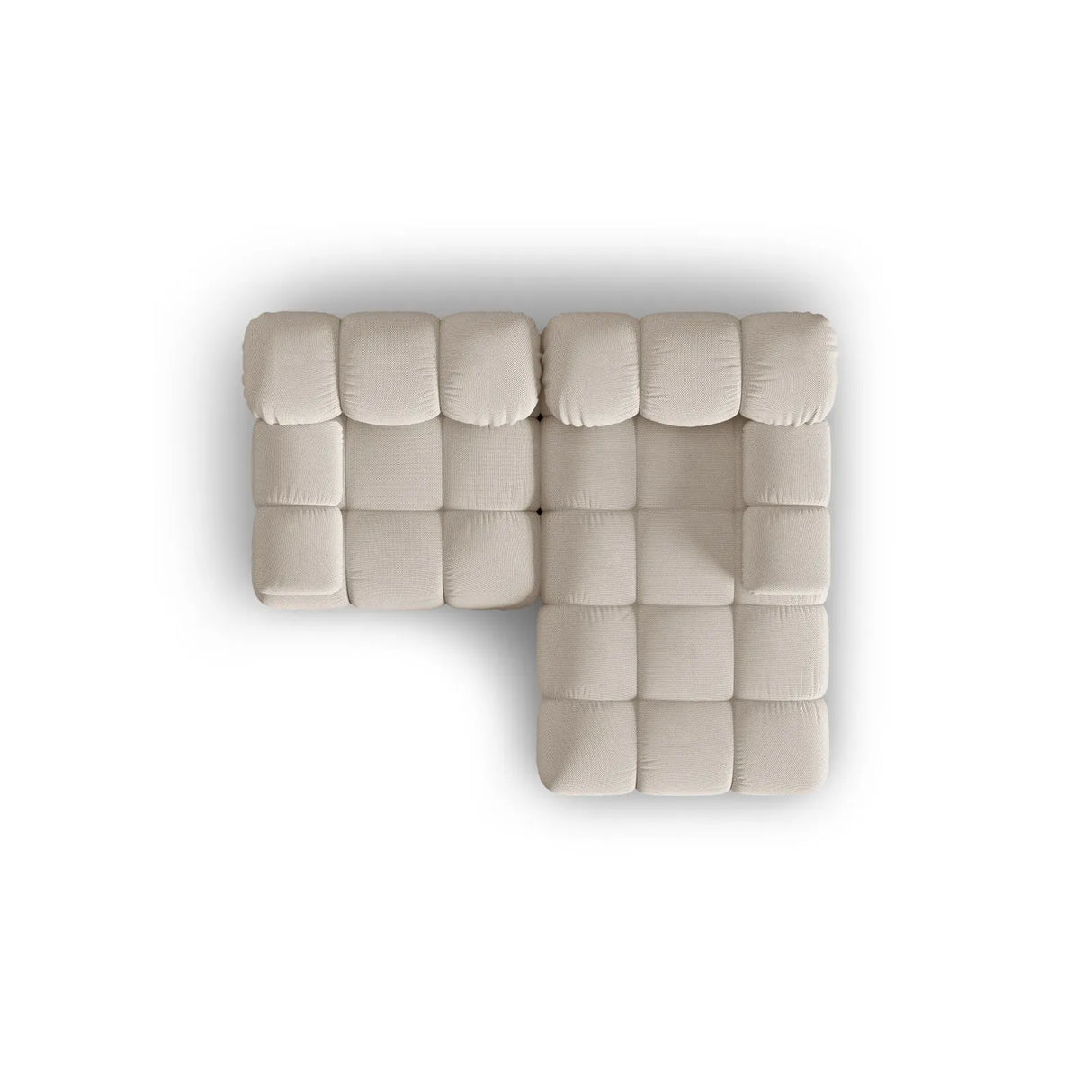 Bellis Modulares Sofa mit 2 Modulen mit Samtbezug oder 3d-Stoff, 188x155cm - ZEN ZONE Furniture