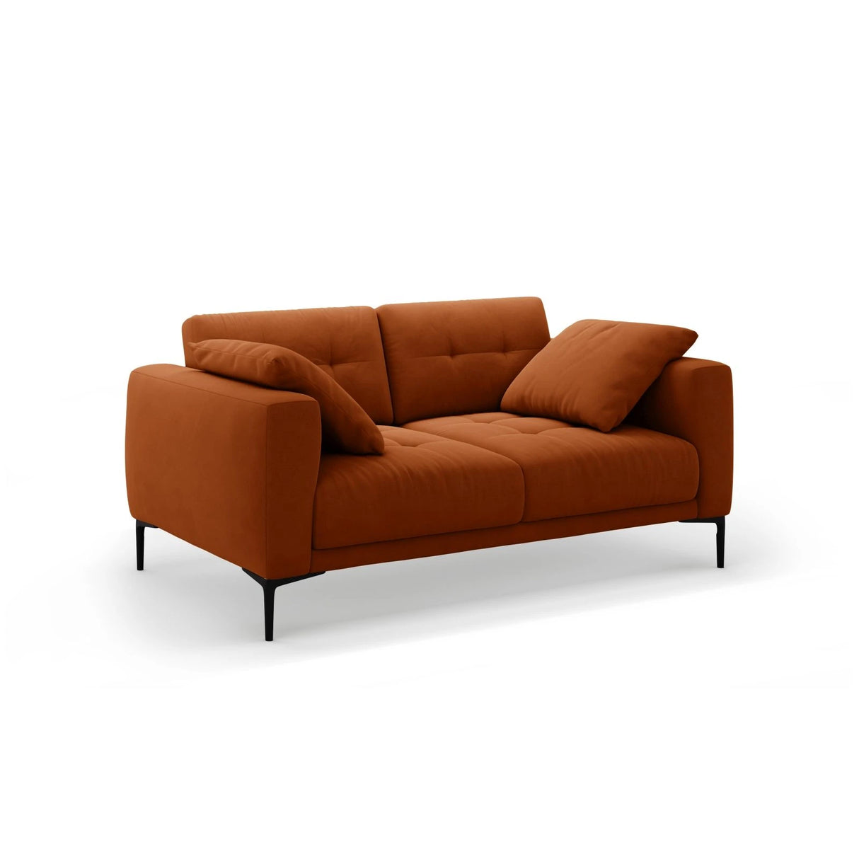 Bemy 2-Sitzer Sofa aus Samt (Salvador 14) in Terrakotta, 170x102 cm – Bild 2