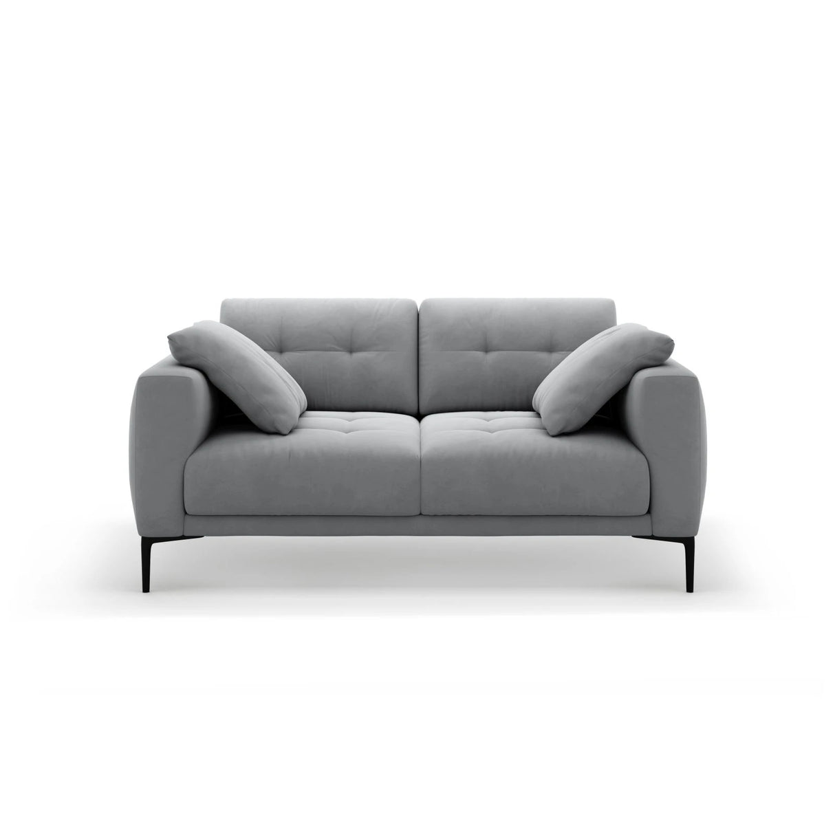 Bemy 2-Sitzer Sofa aus Samt (Salvador 17) in Grau, 170x102 cm – Bild 1