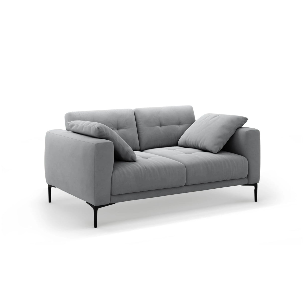 Bemy 2-Sitzer Sofa aus Samt (Salvador 17) in Grau, 170x102 cm – Bild 2