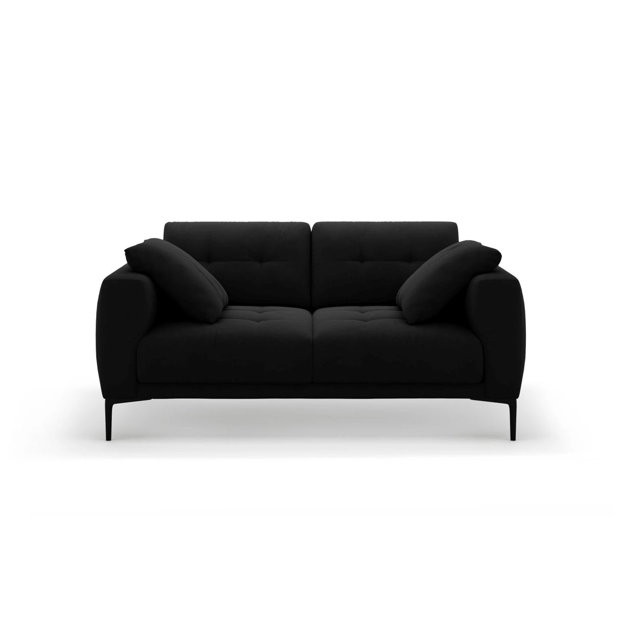 Bemy 2-Sitzer Sofa aus Samt (Salvador 19) in Schwarz, 170x102 cm – Bild 1