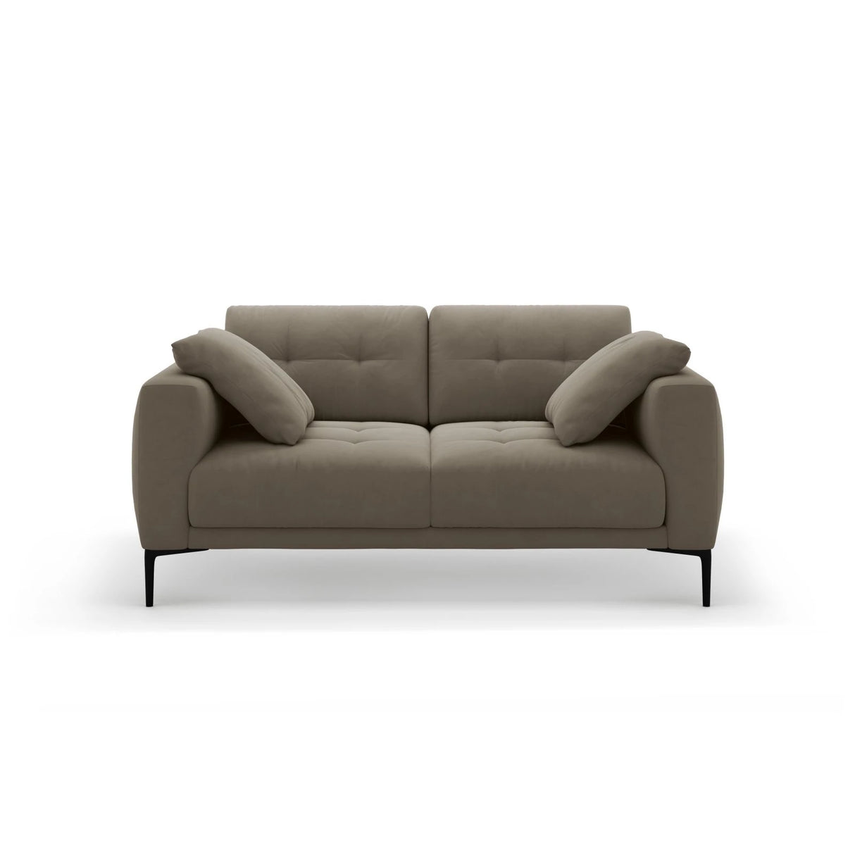 Bemy 2-Sitzer Sofa aus Samt (Salvador 3) in Grau-Braun, 170x102 cm – Bild 1
