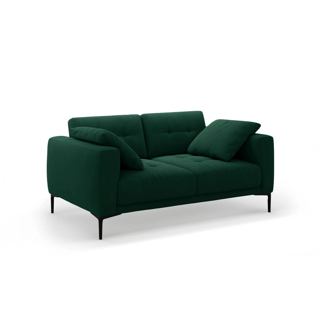 Bemy 2-Sitzer Sofa aus Samt (Salvador 7) in Flaschengrün, 170x102 cm – Bild 2