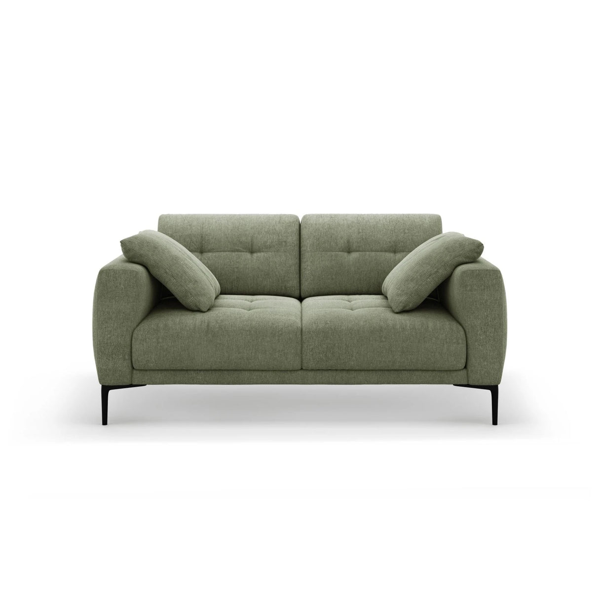 Bemy 2-Sitzer Sofa aus Strukturierter Stoff (Sorella 34) in Dunkles olivgrün, 170x102 cm – Bild 1
