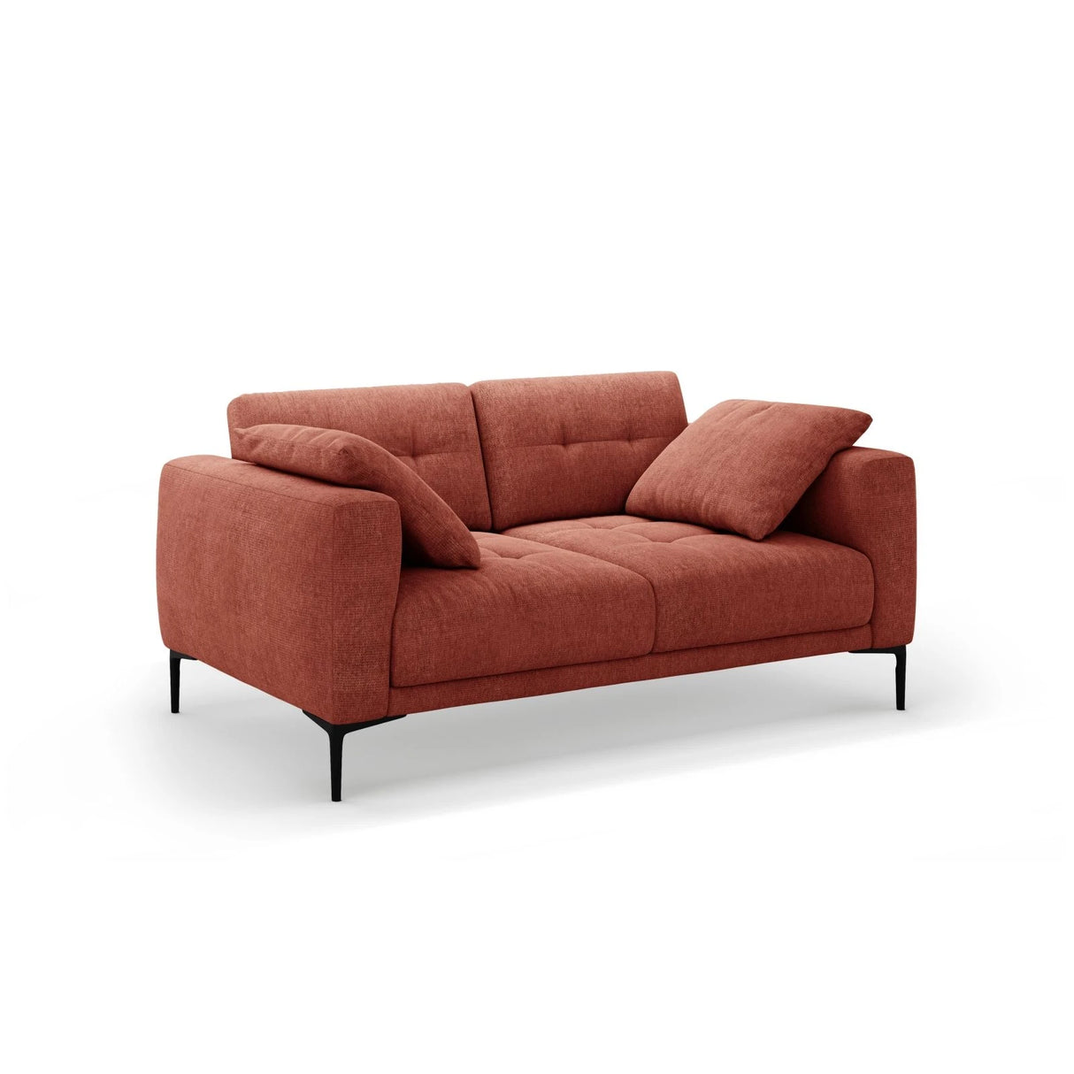 Bemy 2-Sitzer Sofa aus Strukturierter Stoff (Sorella 58) in Koralle, 170x102 cm – Bild 2