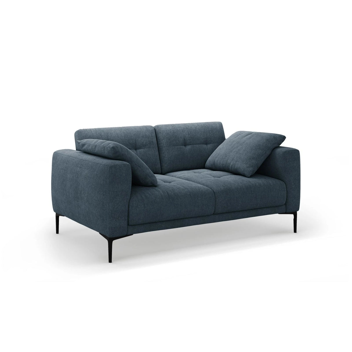Bemy 2-Sitzer Sofa aus Strukturierter Stoff (Sorella 77) in Dunkelblau, 170x102 cm – Bild 2