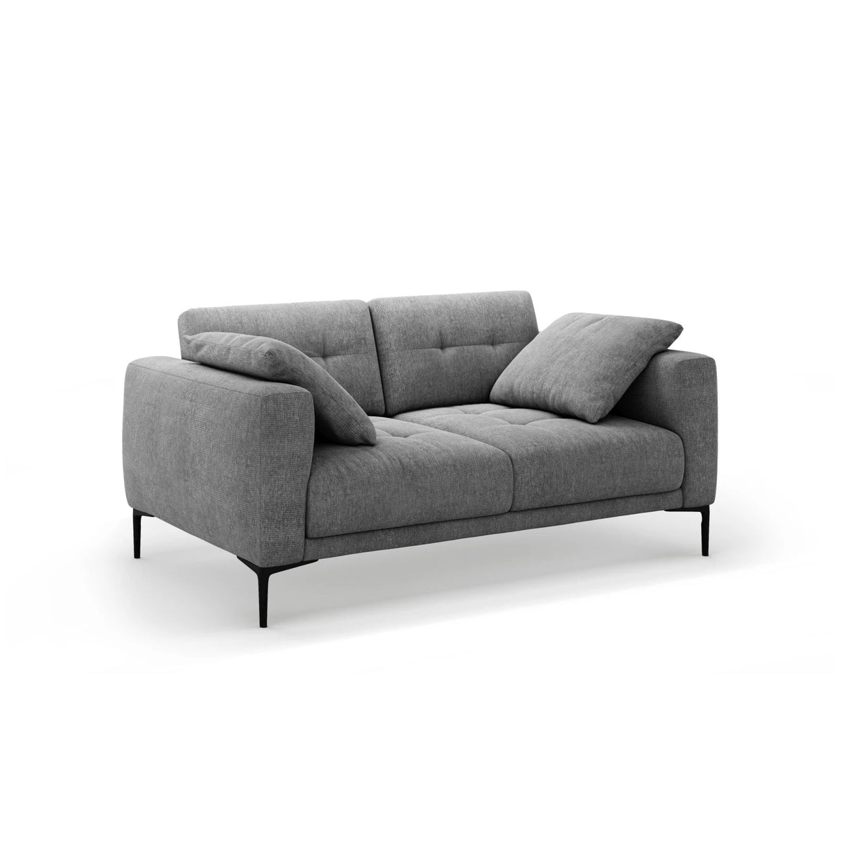Bemy 2-Sitzer Sofa aus Strukturierter Stoff (Sorella 89) in Grau, 170x102 cm – Bild 2