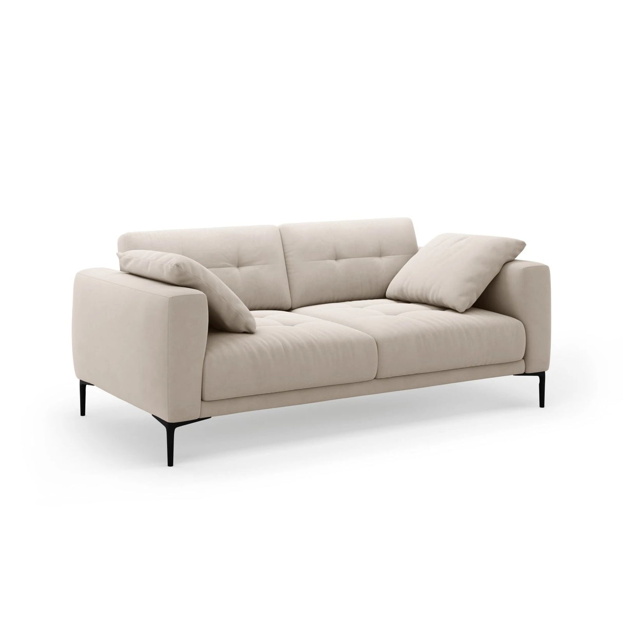 Bemy 3-Sitzer Sofa aus Samt (Salvador 1) in Beige, 200x102 cm – Bild 2