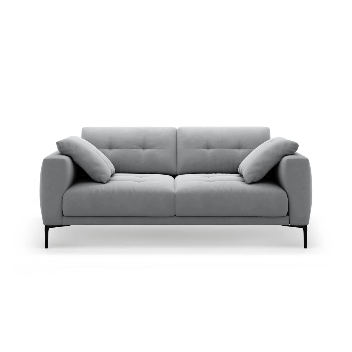 Bemy 3-Sitzer Sofa aus Samt (Salvador 17) in Grau, 200x102 cm – Bild 1