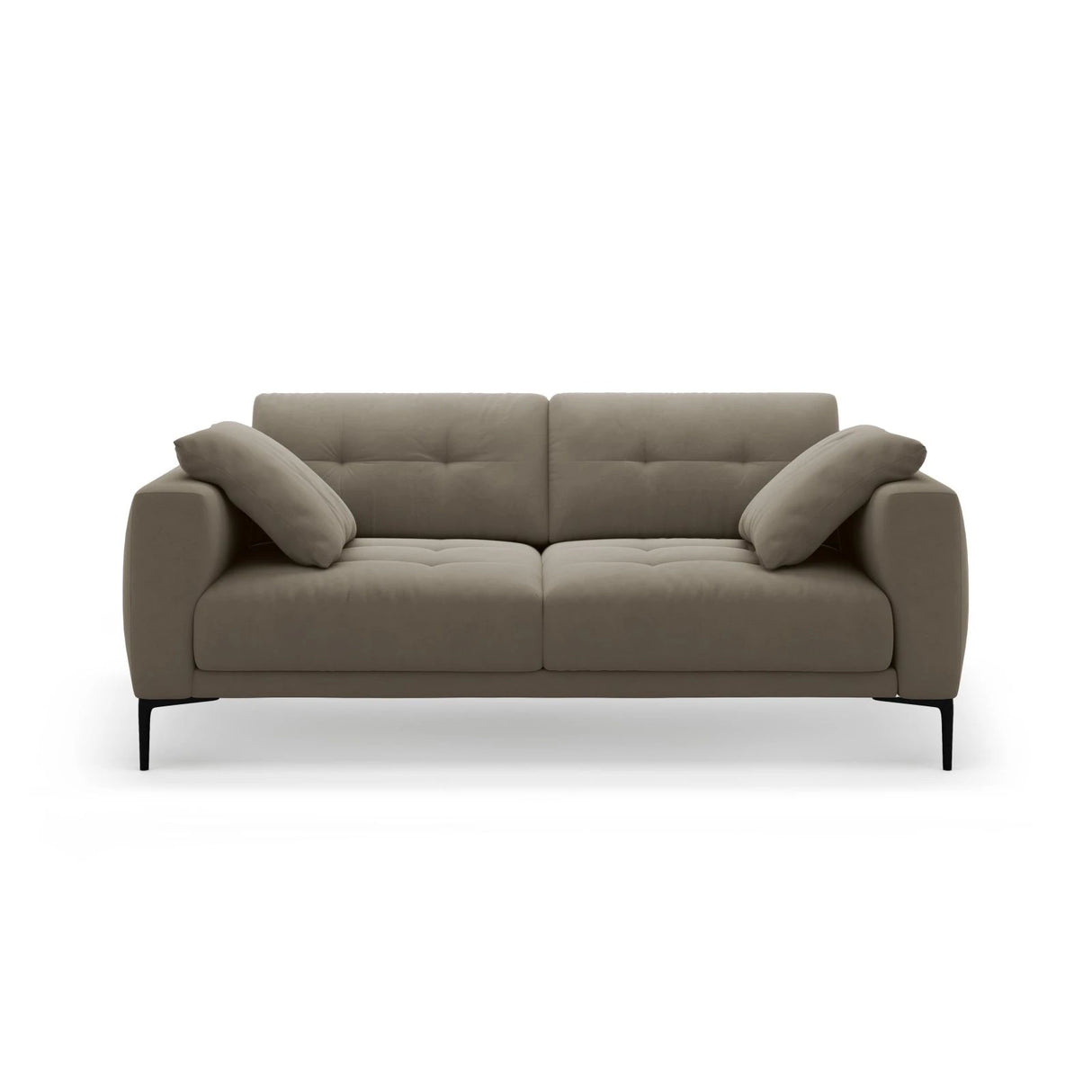 Bemy 3-Sitzer Sofa aus Samt (Salvador 3) in Grau-Braun, 200x102 cm – Bild 1