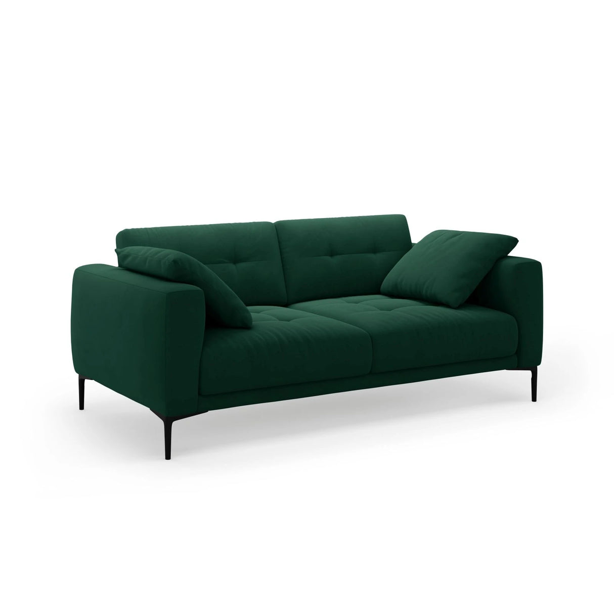 Bemy 3-Sitzer Sofa aus Samt (Salvador 7) in Flaschengrün, 200x102 cm – Bild 2