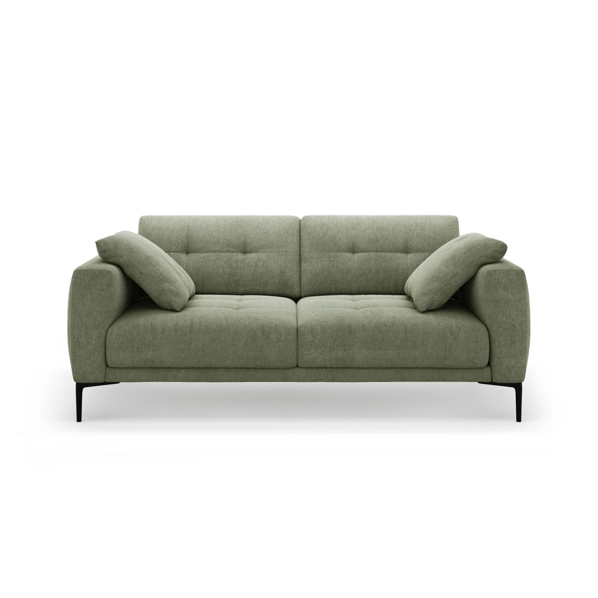Bemy 3-Sitzer Sofa aus Strukturierter Stoff (Sorella 34) in Dunkles olivgrün, 200x102 cm – Bild 1