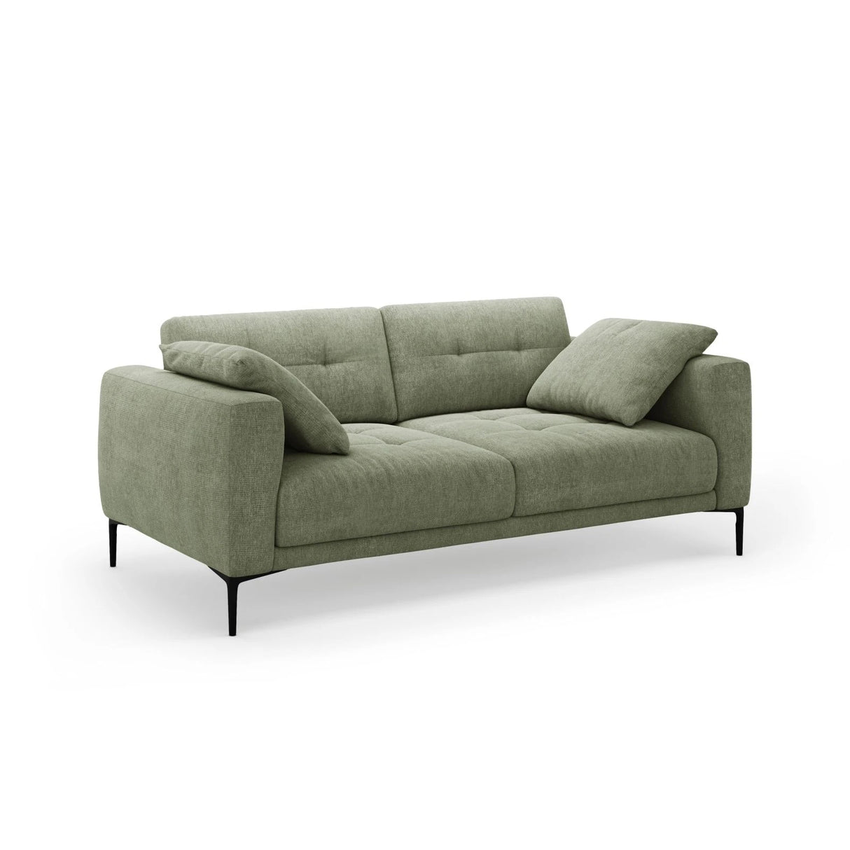 Bemy 3-Sitzer Sofa aus Strukturierter Stoff (Sorella 34) in Dunkles olivgrün, 200x102 cm – Bild 2