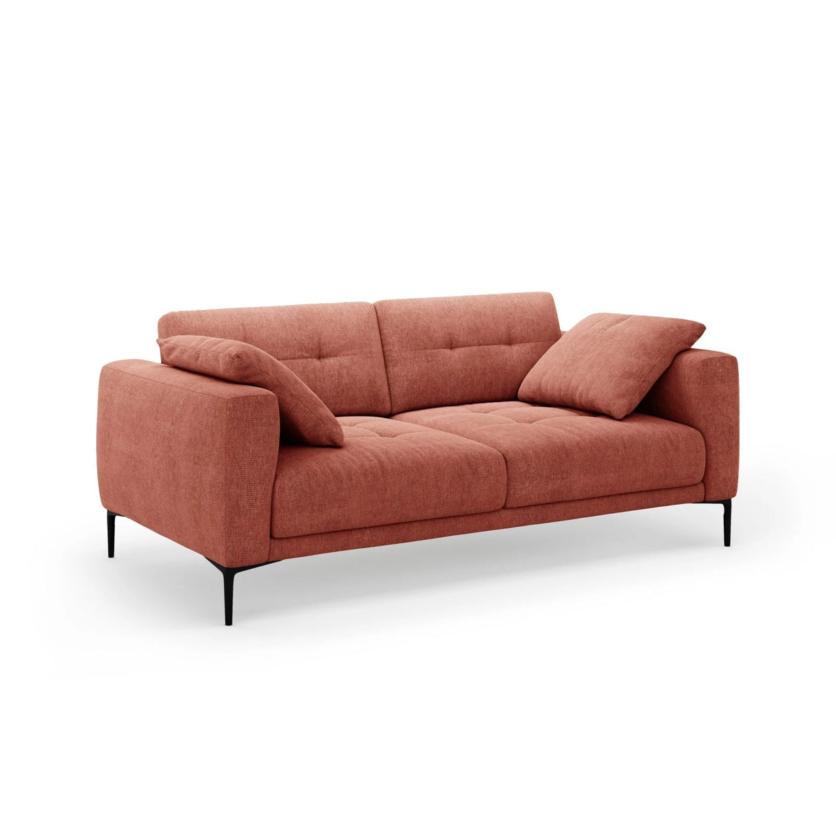 Bemy 3-Sitzer Sofa aus Strukturierter Stoff (Sorella 58) in Koralle, 200x102 cm – Bild 2