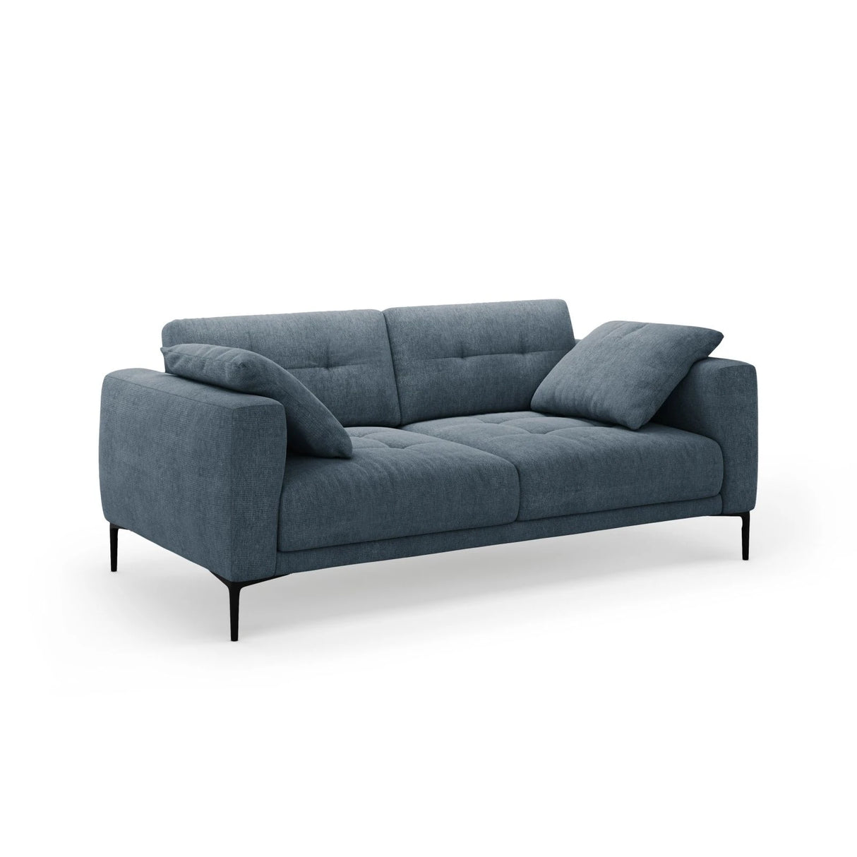 Bemy 3-Sitzer Sofa aus Strukturierter Stoff (Sorella 77) in Dunkelblau, 200x102 cm – Bild 2