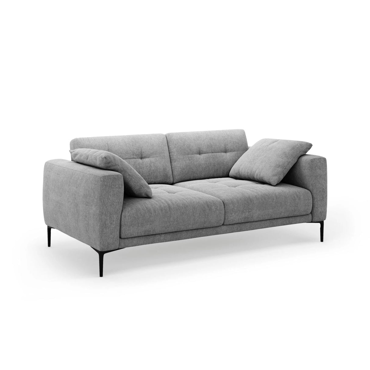 Bemy 3-Sitzer Sofa aus Strukturierter Stoff (Sorella 89) in Grau, 200x102 cm – Bild 2