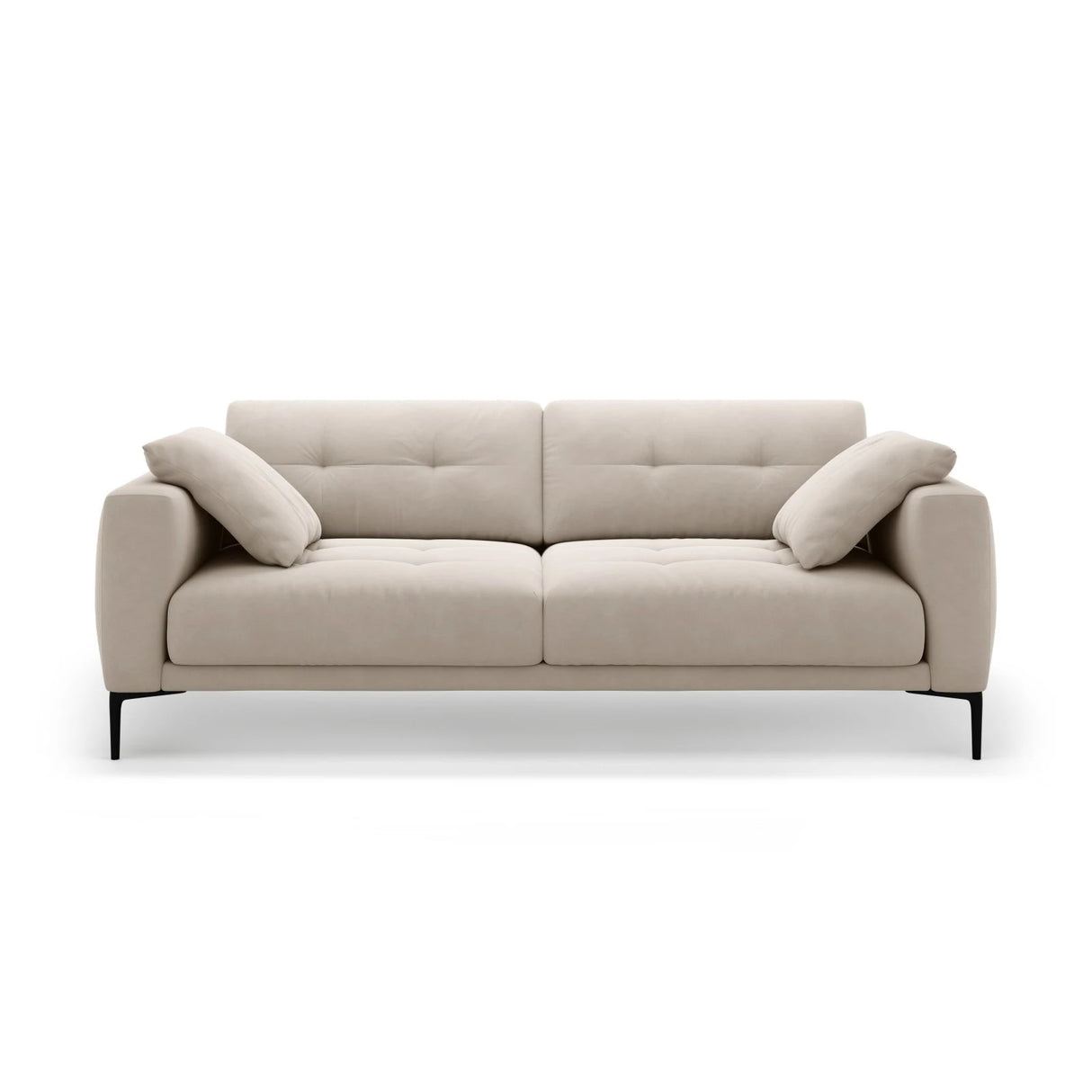 Bemy 4-Sitzer Sofa aus Samt (Salvador 1) in Beige, 230x102 cm – Bild 1