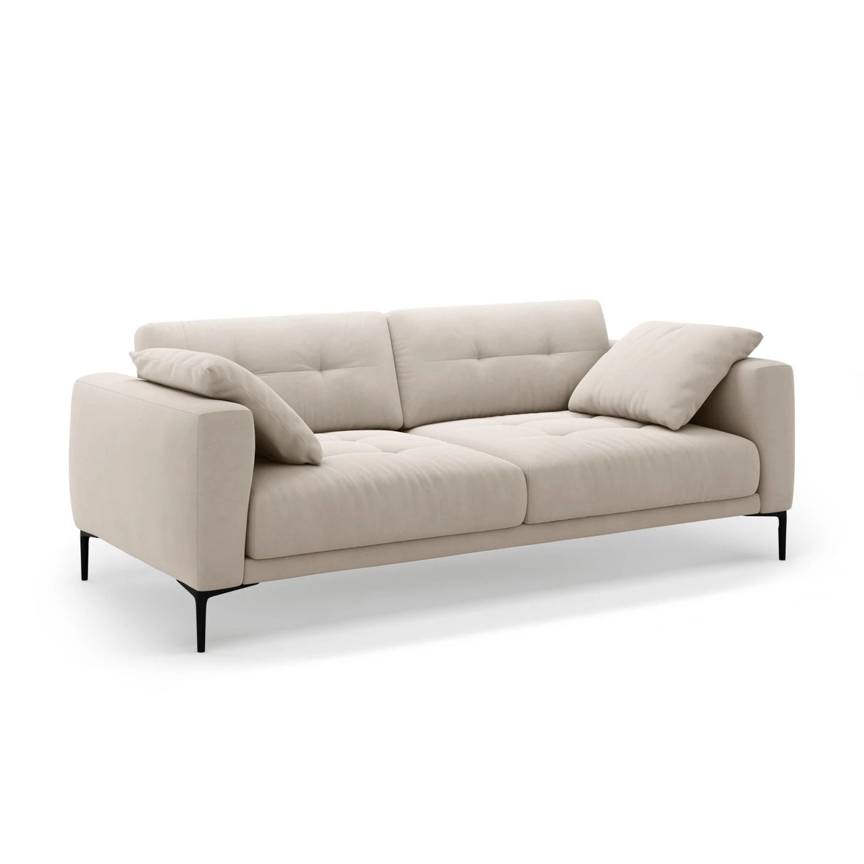 Bemy 4-Sitzer Sofa aus Samt (Salvador 1) in Beige, 230x102 cm – Bild 2