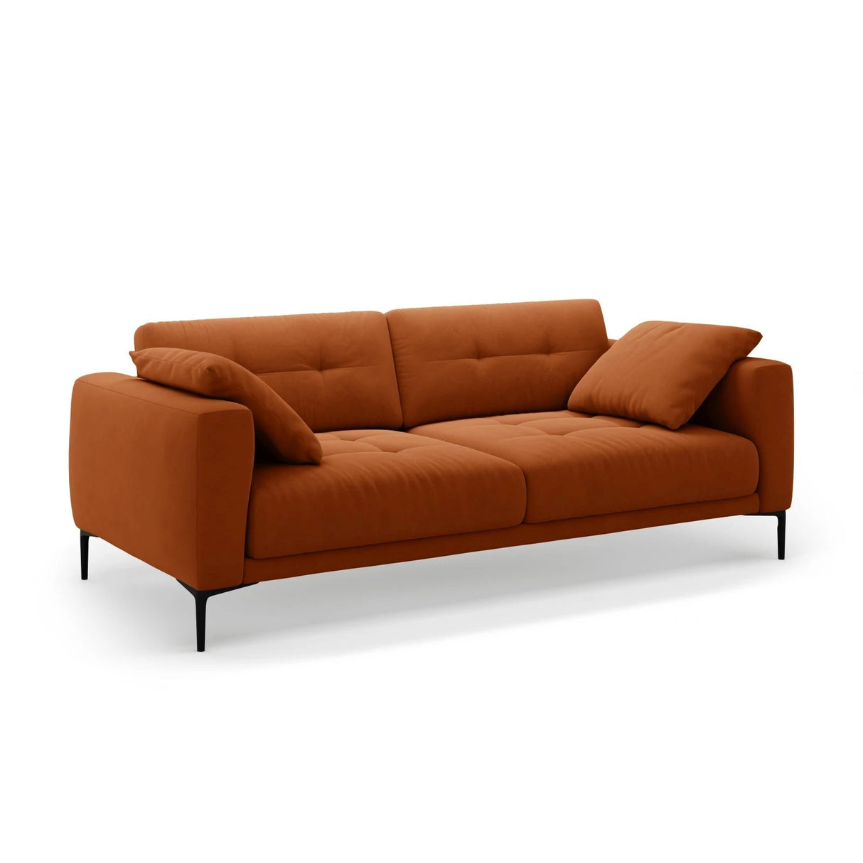 Bemy 4-Sitzer Sofa aus Samt (Salvador 14) in Terrakotta, 230x102 cm – Bild 2