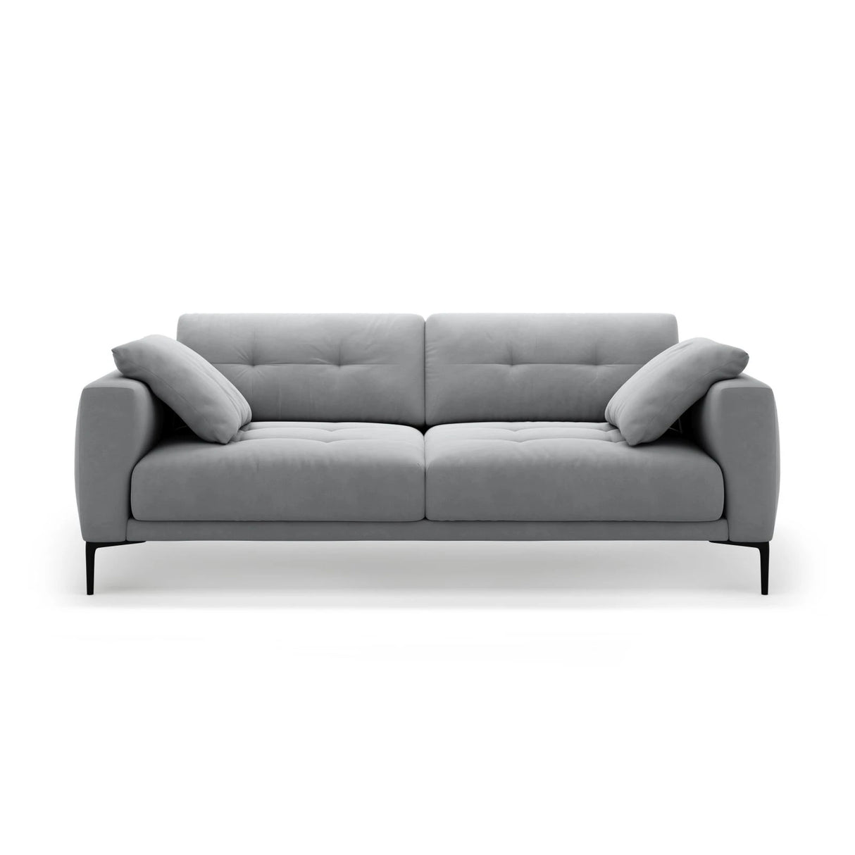 Bemy 4-Sitzer Sofa aus Samt (Salvador 17) in Grau, 230x102 cm – Bild 1