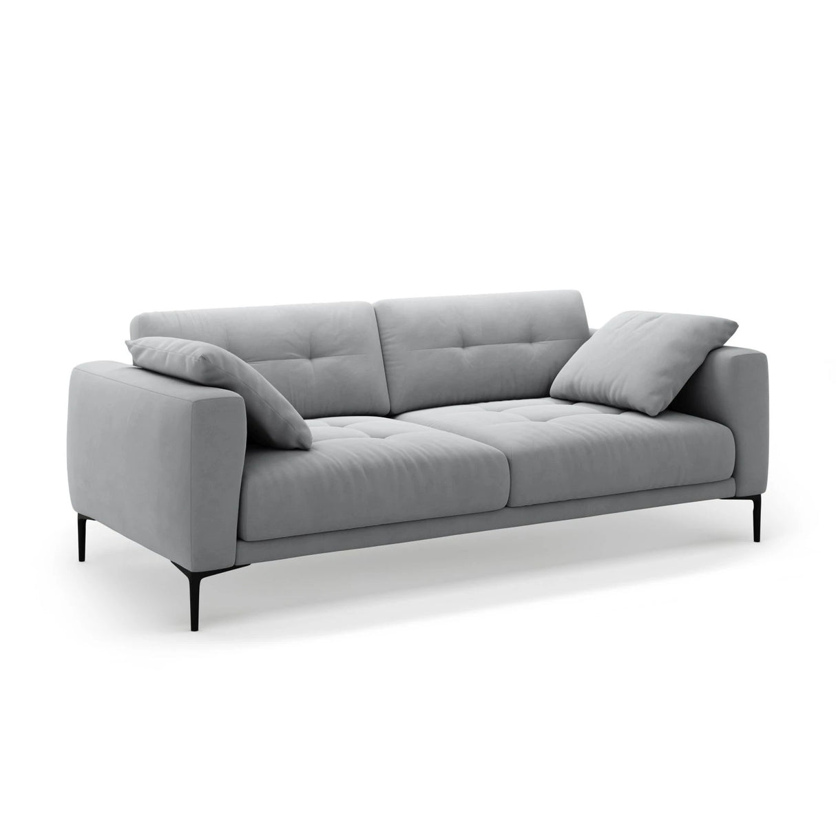 Bemy 4-Sitzer Sofa aus Samt (Salvador 17) in Grau, 230x102 cm – Bild 2