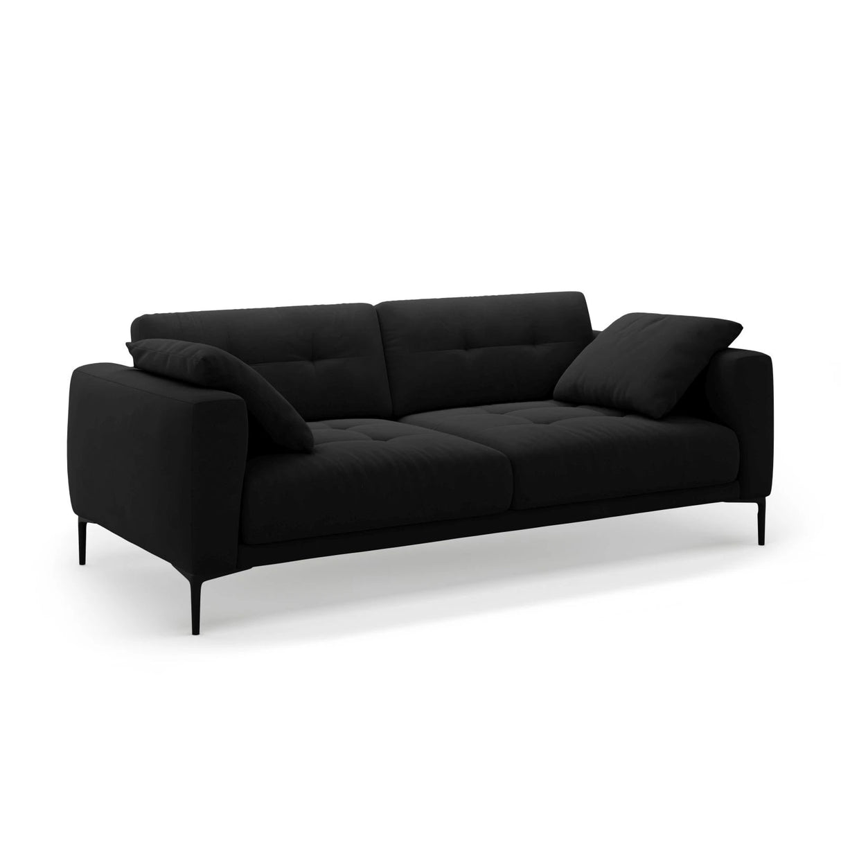 Bemy 4-Sitzer Sofa aus Samt (Salvador 19) in Schwarz, 230x102 cm – Bild 2