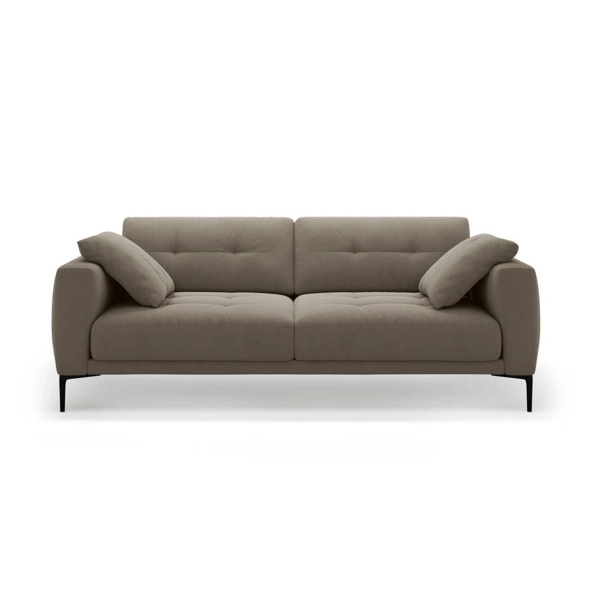 Bemy 4-Sitzer Sofa aus Samt (Salvador 3) in Grau-Braun, 230x102 cm – Bild 1