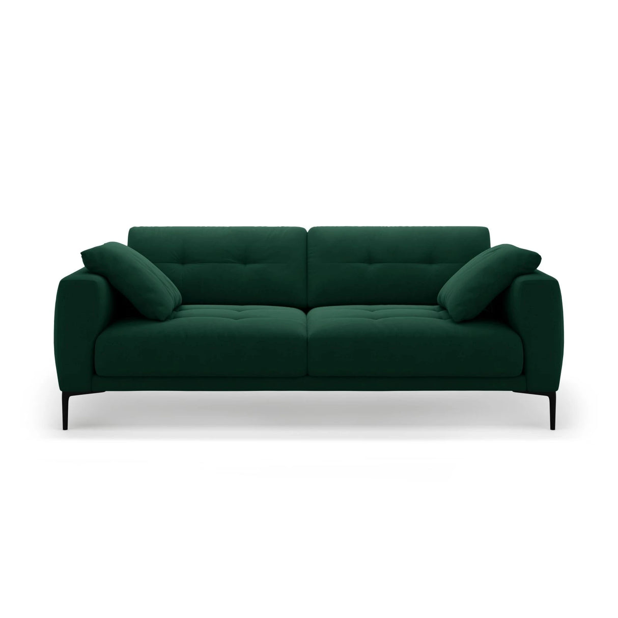 Bemy 4-Sitzer Sofa aus Samt (Salvador 7) in Flaschengrün, 230x102 cm – Bild 1