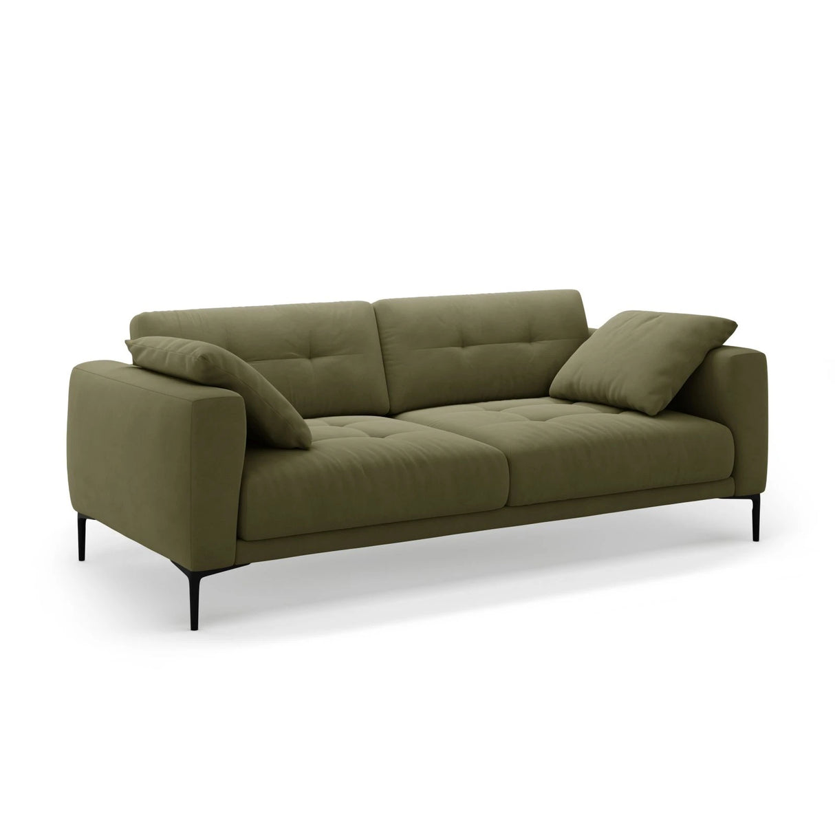 Bemy 4-Sitzer Sofa aus Samt (Salvador 8) in Grün, 230x102 cm – Bild 2