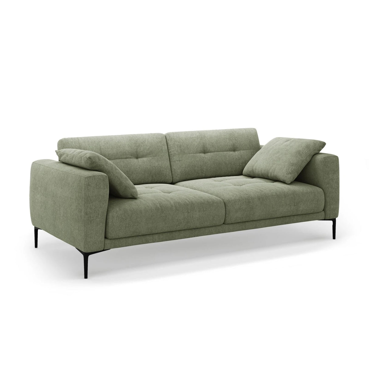 Bemy 4-Sitzer Sofa aus Strukturierter Stoff (Sorella 34) in Dunkles olivgrün, 230x102 cm – Bild 2