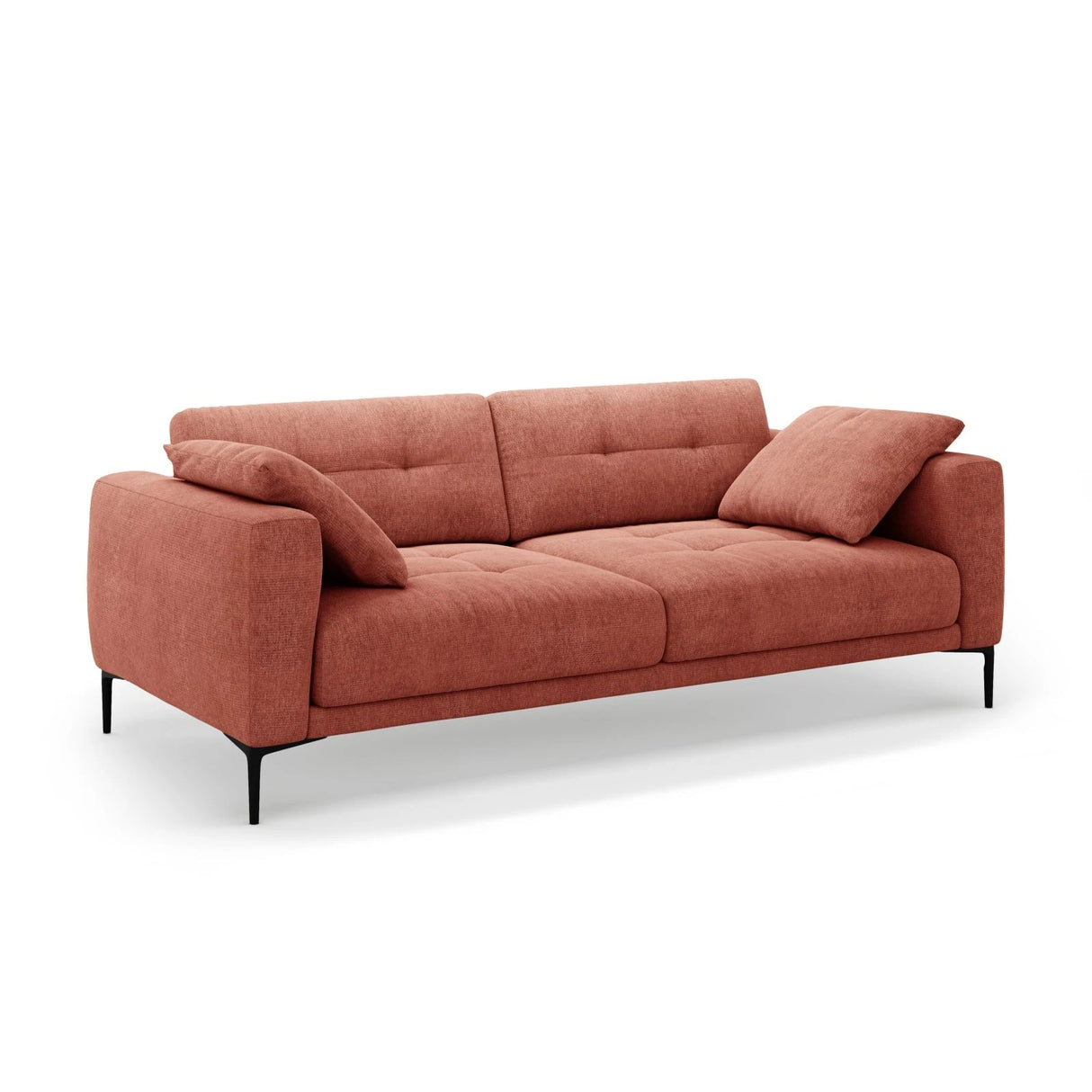 Bemy 4-Sitzer Sofa aus Strukturierter Stoff (Sorella 58) in Koralle, 230x102 cm – Bild 2
