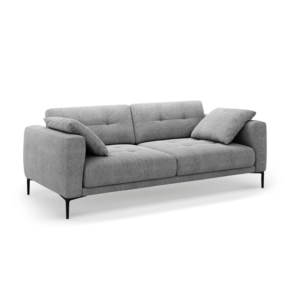 Bemy 4-Sitzer Sofa aus Strukturierter Stoff (Sorella 89) in Grau, 230x102 cm – Bild 2