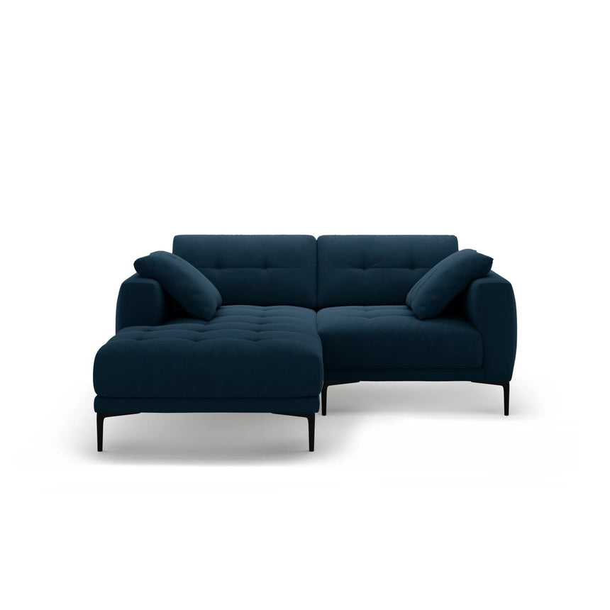 Bemy Ecksofa Links aus Samt (Salvador 5) in Königsblau, 205x174 cm – Bild 1