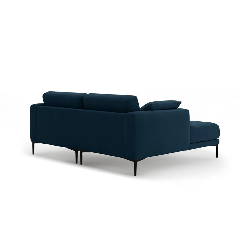 Bemy Ecksofa Links aus Samt (Salvador 5) in Königsblau, 205x174 cm – Bild 3
