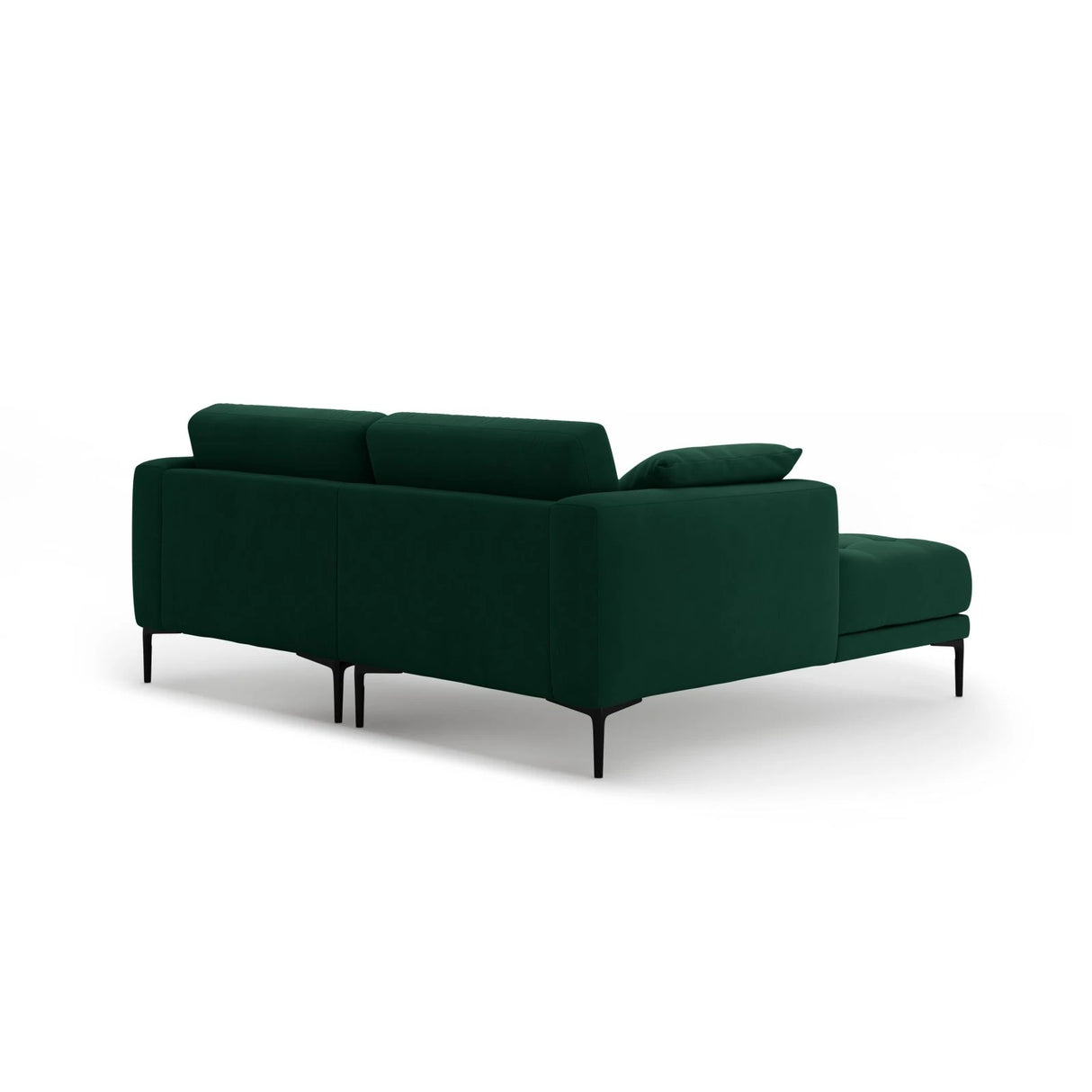 Bemy Ecksofa Links aus Samt (Salvador 7) in Flaschengrün, 205x174 cm – Bild 3